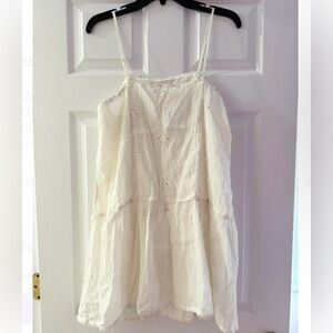 Aerie adjustable white lace dress